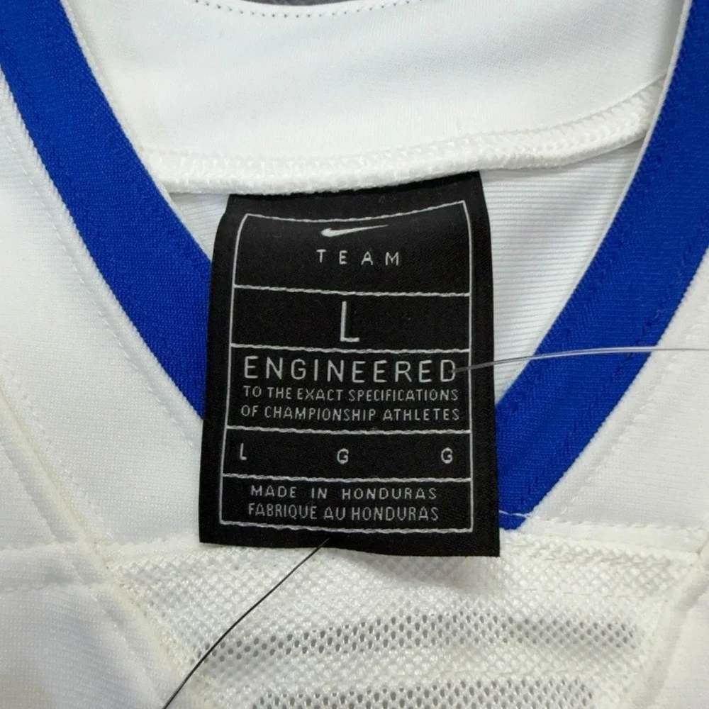 Nike Football Jersey Mens L White Royal Blue AO4800-108 Team Engineered NWT Spot